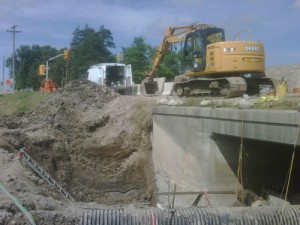 Footing excavation by Weathertech Restoration Services Inc.